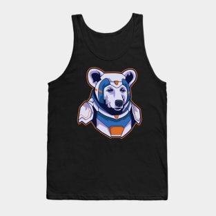 Bear Cyborg Illustration Tank Top